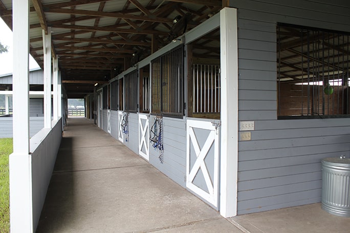 Open airy stalls